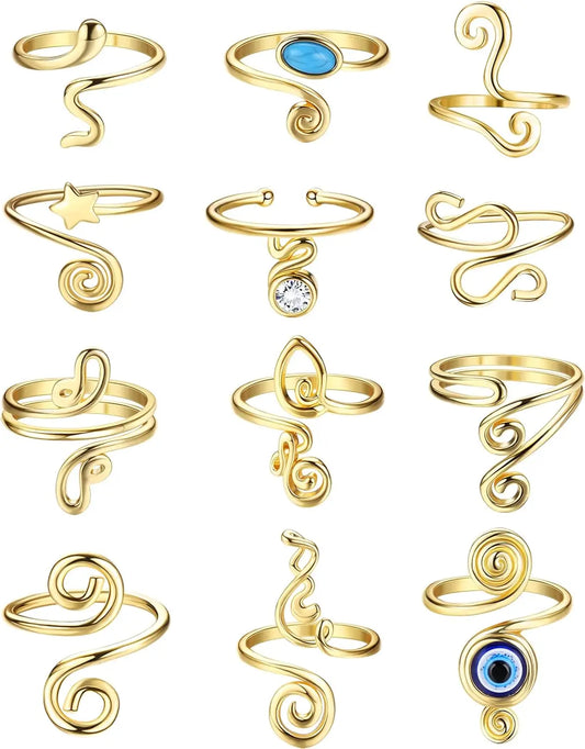 3pcs Adjustable Toe Rings – Summer Beach Foot Jewelry