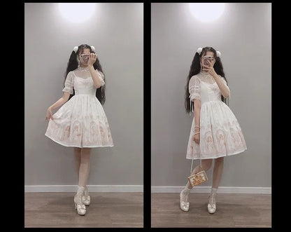Dark Gothic Devil Print Lolita Dress