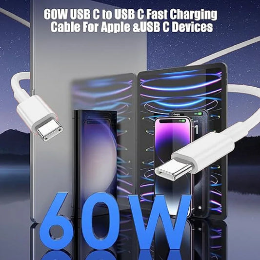 PD 60W Type-C to Type-C Fast Charging Cable – 5pcs / 10pcs Set