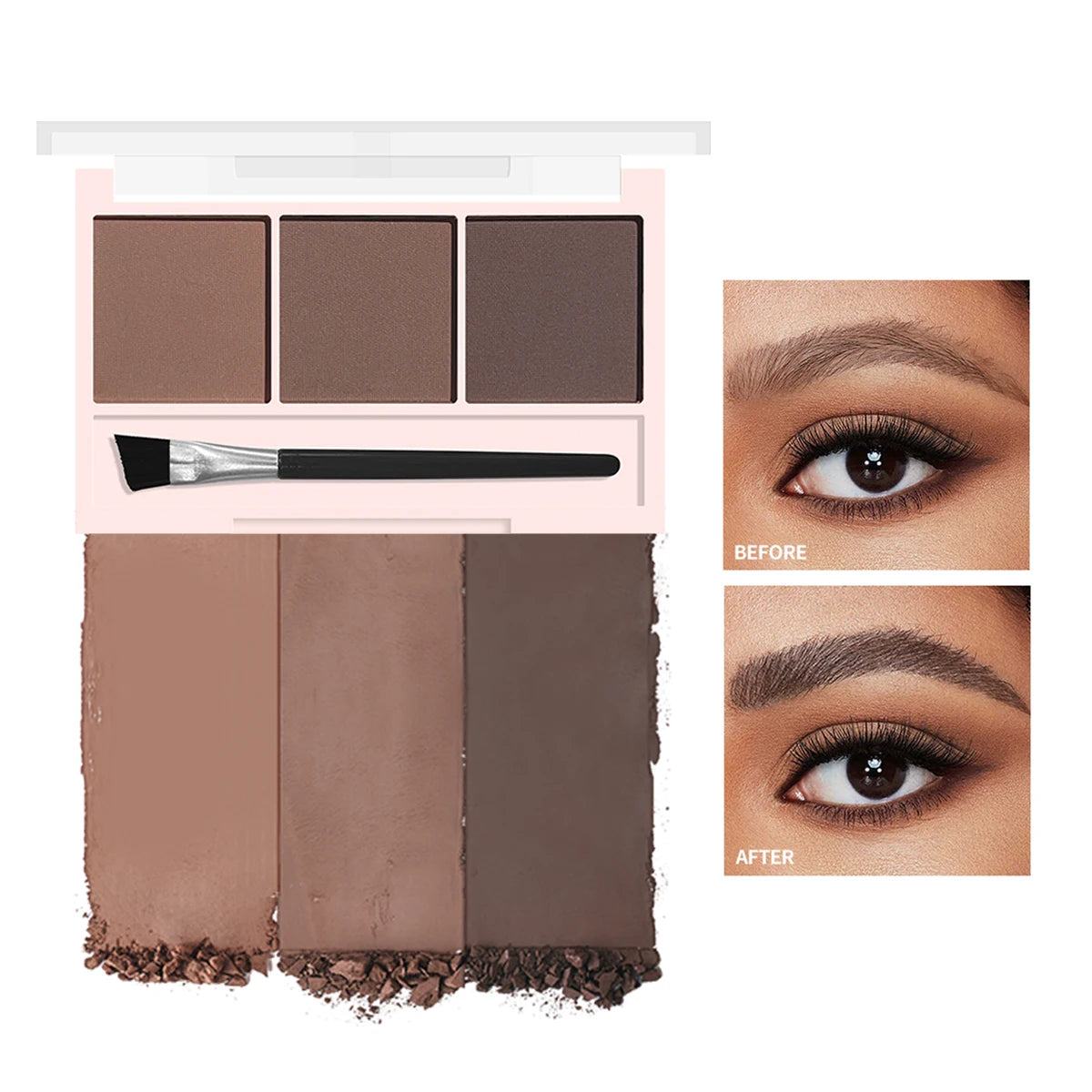 3-Color Eyebrow Powder – Waterproof, Long-Lasting Definition