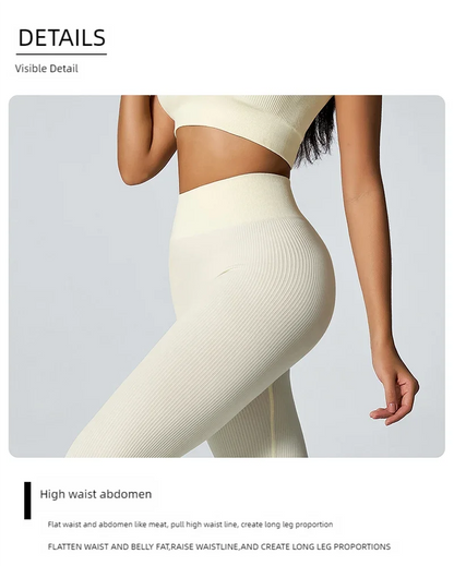 Seamless High-Waisted Yoga Pants – Slimming Sports Leggings