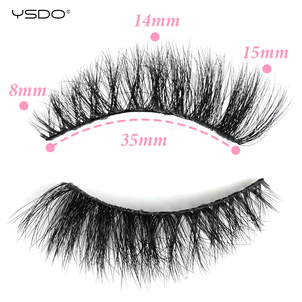 Wispy 3D Mink False Eyelashes – Natural Long, Fluffy & Reusable Strip Lashes (1 Pair)