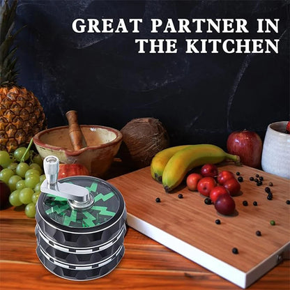 63mm Premium Zinc Alloy Grinder – 4-Layer Multifunctional Herb & Spice Crusher