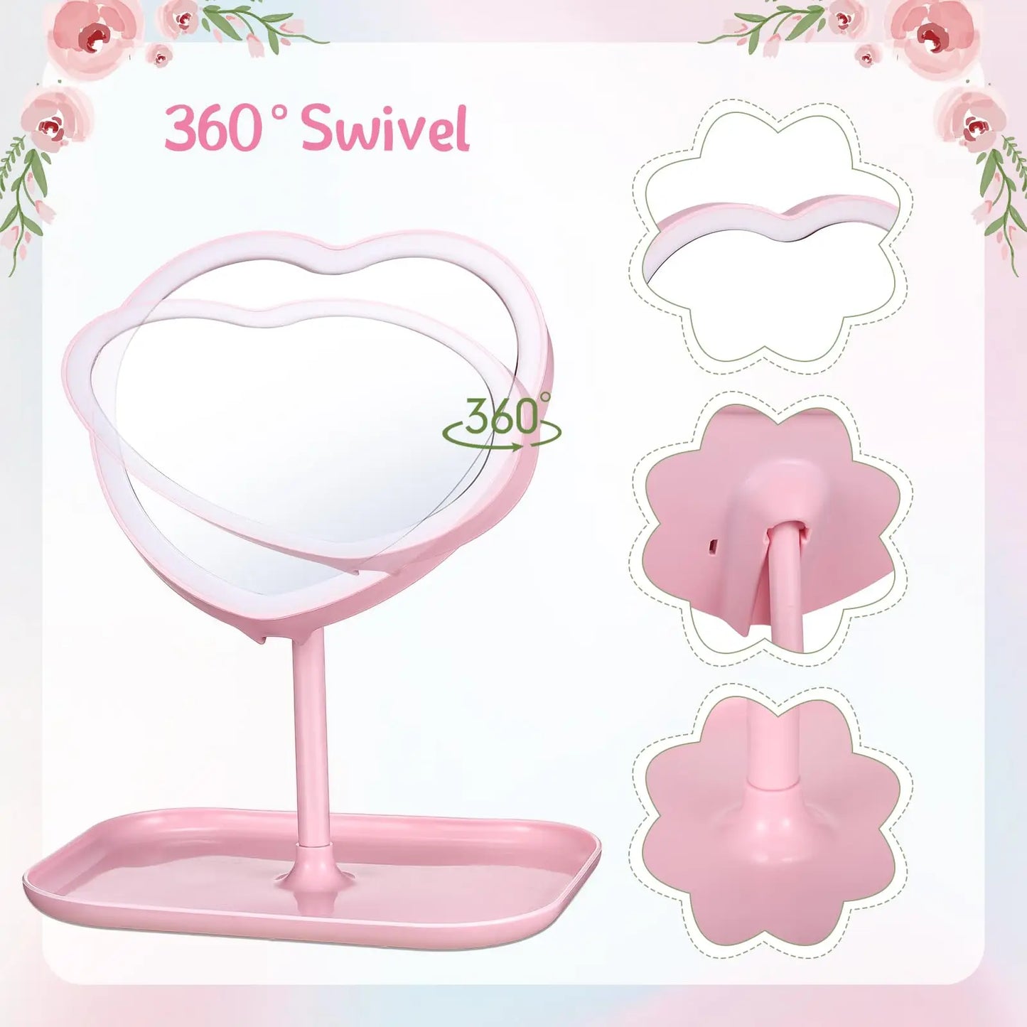 Spa Party Mirrors for Girls – 6-10PCS Makeup & Dressing Table Set