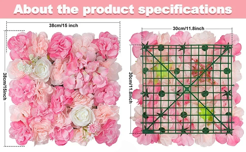 3D Rose Wall Panels Set