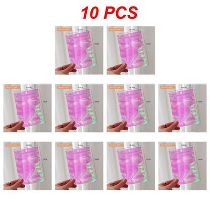 10pcs Holographic Smell-Proof Mylar Bags – Resealable Ziplock Pouches
