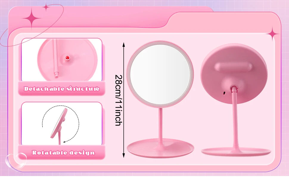 Spa Party Mirrors for Girls – 6-10PCS Makeup & Dressing Table Set