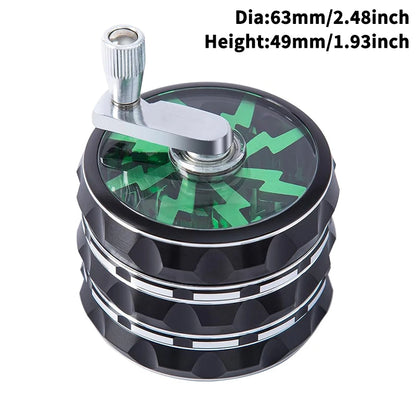 63mm Premium Zinc Alloy Grinder – 4-Layer Multifunctional Herb & Spice Crusher