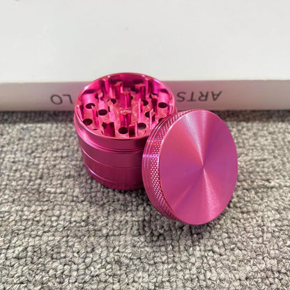 Pink Metal Herb & Spice Grinder (1.6 / 2 Inch, 4-Layer)