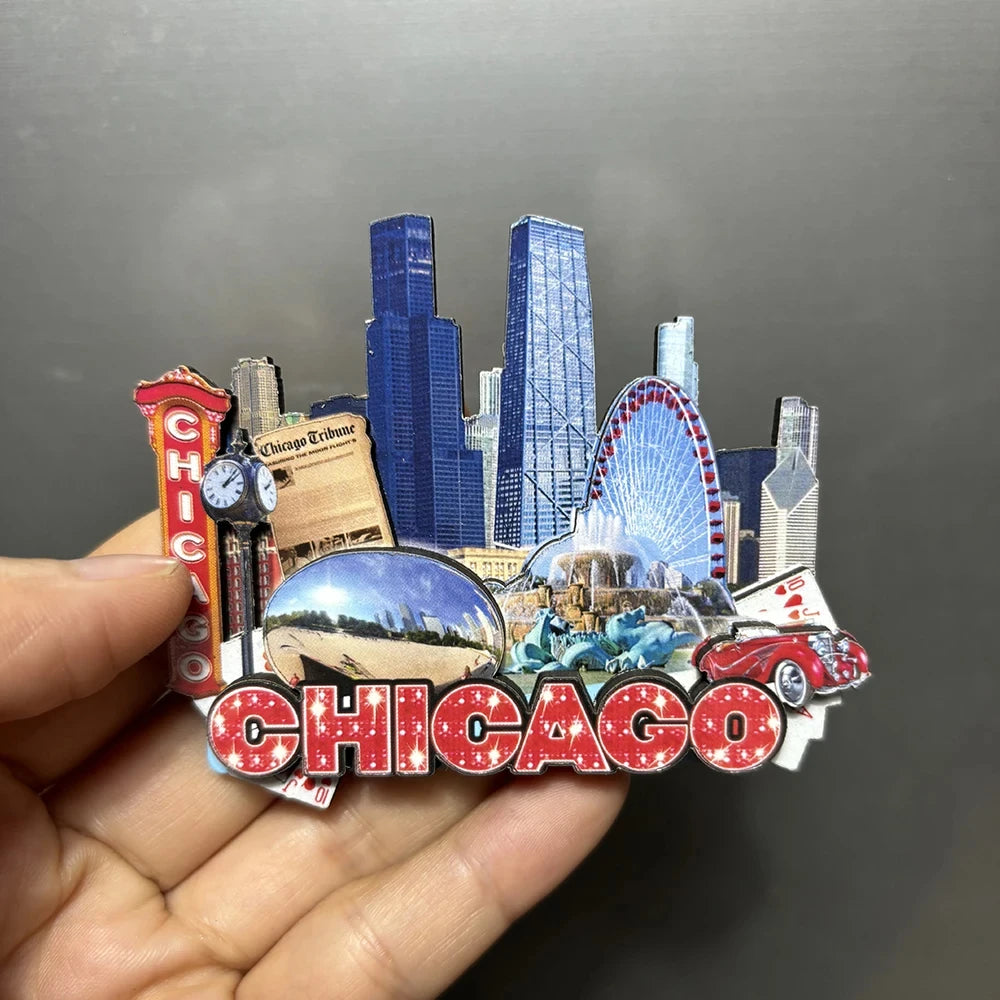 3D Wood Fridge Magnet
