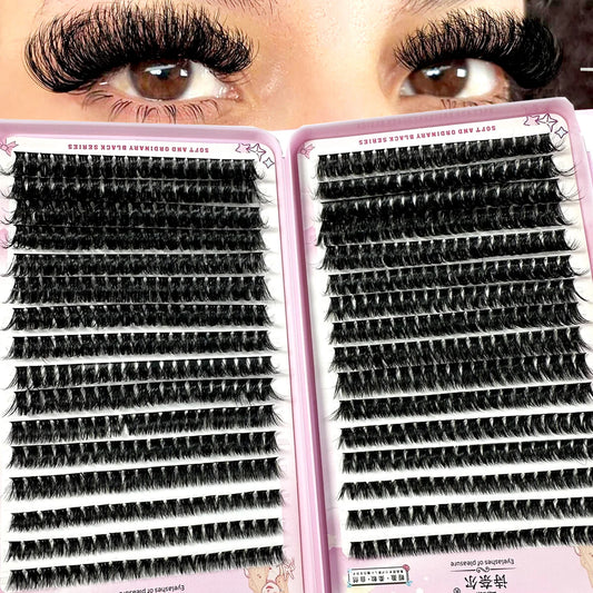 640PCS 5D Fluffy Lash Clusters – 30D-100D Mixed Volume DIY Individual Eyelash Extensions