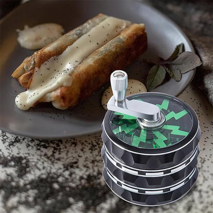 63mm Premium Zinc Alloy Grinder – 4-Layer Multifunctional Herb & Spice Crusher