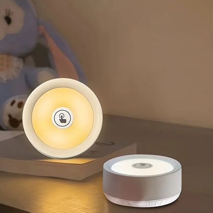 1pc/2pcs LED Touch Night Light – Wireless Stick-On Tap Lamp with 3-Color Dimmable Modes