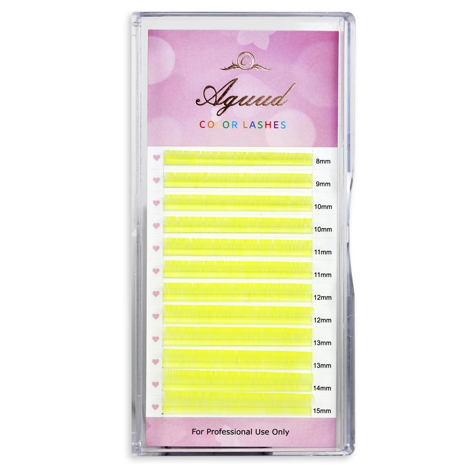 Glow-in-the-Dark Neon UV Lash Extensions – Fluorescent Color Faux Mink CC Curl