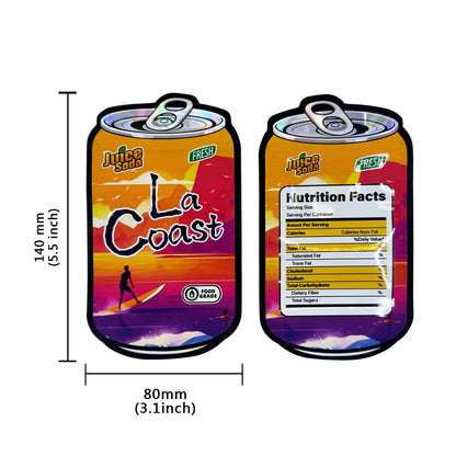 50pcs Holographic Juice Can Stand-Up Mylar Bags – Resealable Zip Pouches