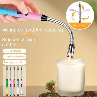 3PCS Dual Arc Electric Lighter Set – Rotating 360° Design