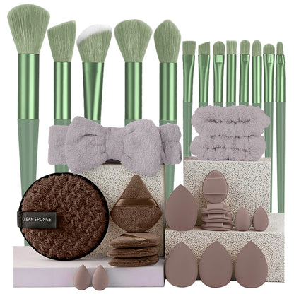 Professional Makeup Brush Set – 13pcs / 33pcs with Sponges & Tools