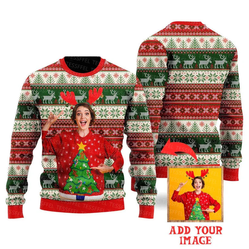 3D Christmas Cosplay Ugly Sweater – Santa, Jesus & Anime Print Holiday Pullover