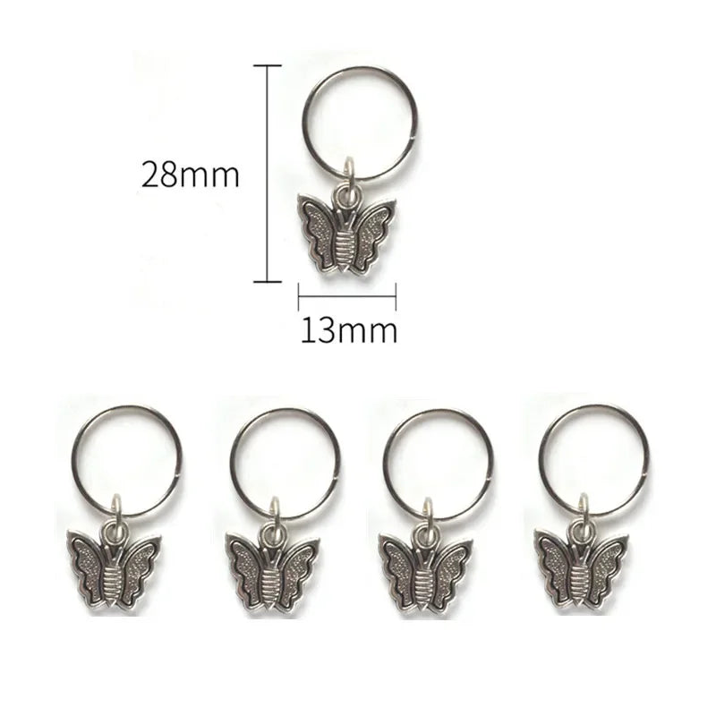 5pcs Butterfly Hair Beads