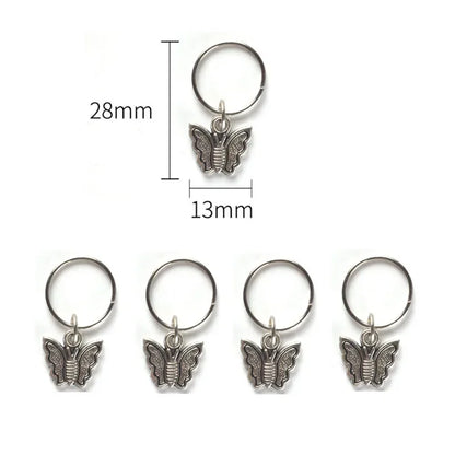5pcs Butterfly Hair Beads