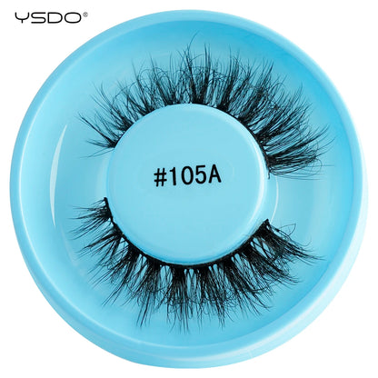 Wispy 3D Mink False Eyelashes – Natural Long, Fluffy & Reusable Strip Lashes (1 Pair)