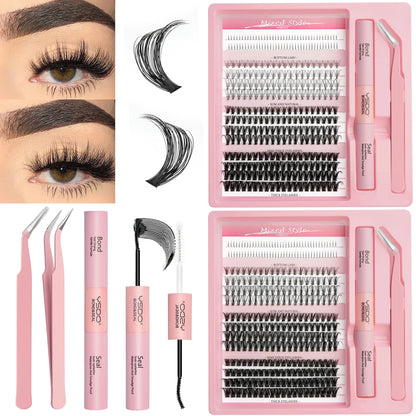 DIY Lash Cluster Extension Kit – Bond, Seal & Applicator Set (5–16mm)