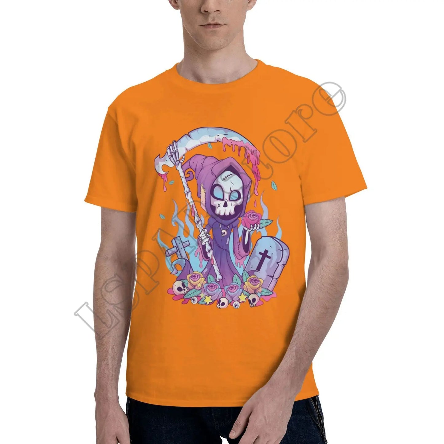 Pastel Goth Grim Reaper T-Shirt – Kawaii Occult Streetwear Tee