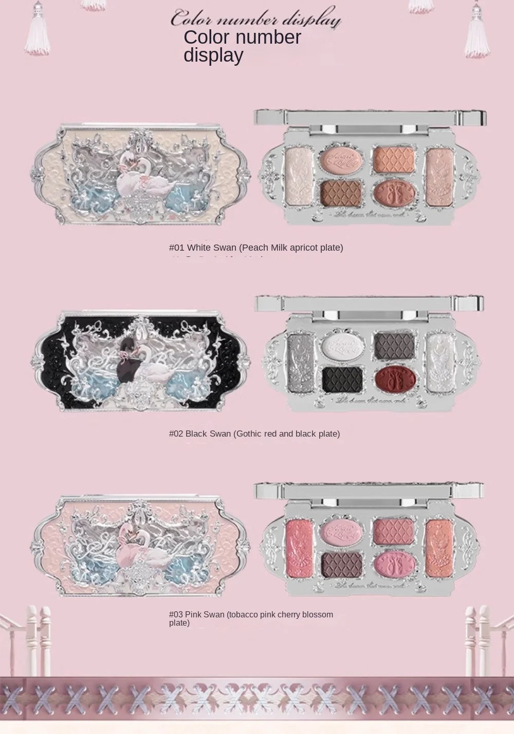 Flower Knows Swan Ballet Eyeshadow Palette