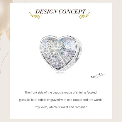 925 Sterling Silver Rainbow Heart Charm – Shine with Every Sparkle