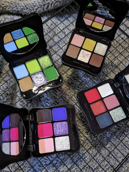 6-Color Green Chameleon Butterfly Eyeshadow Palette – Gothic Glam with a Twist