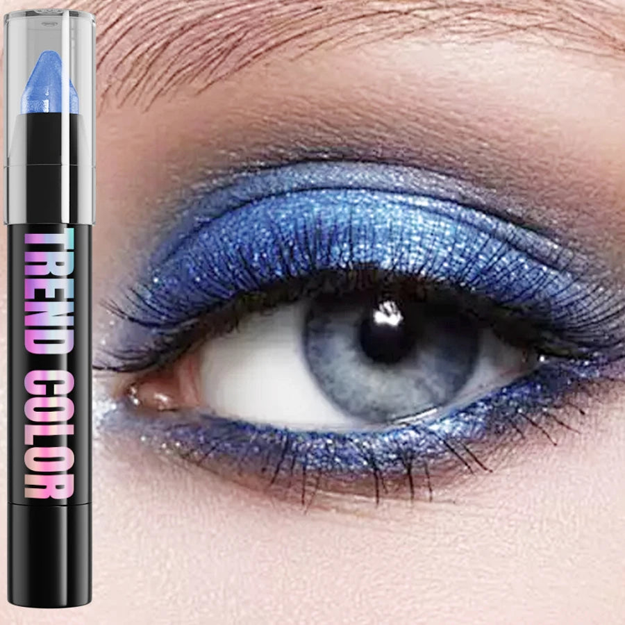 24-Color Pearlescent Glitter Eyeshadow & Eyeliner Pencil – Waterproof, Shimmer & Matte Eye Makeup