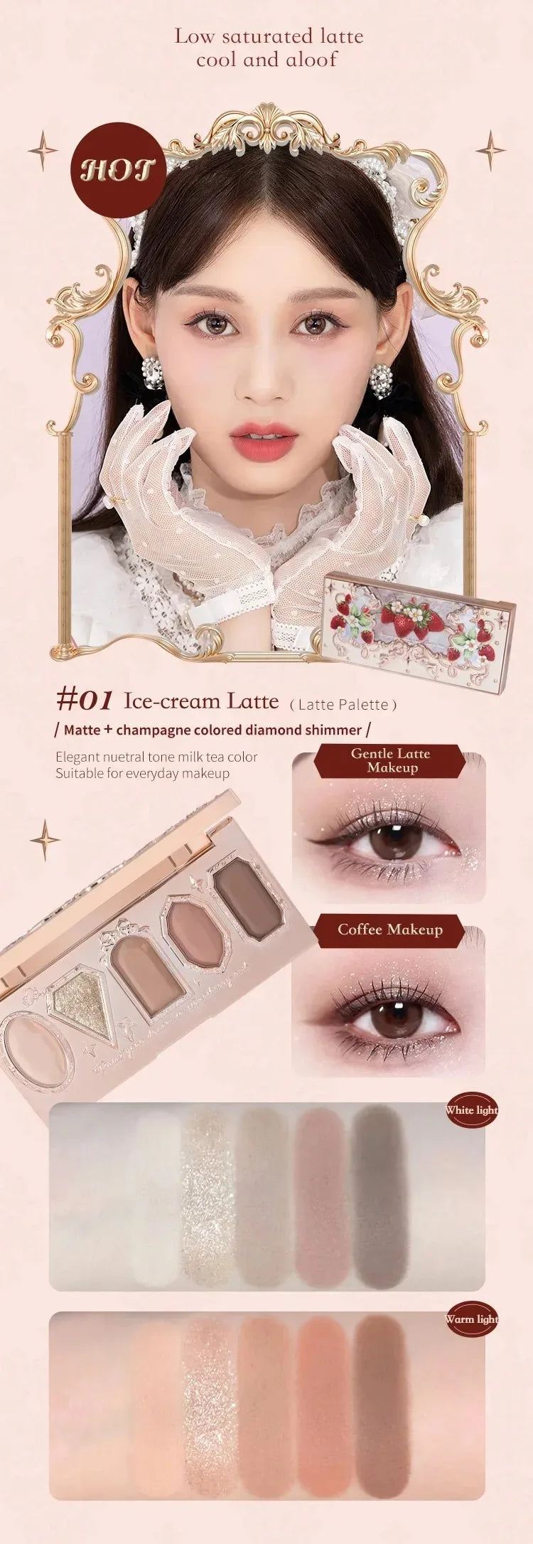 Flower Knows Swan Ballet Eyeshadow Palette