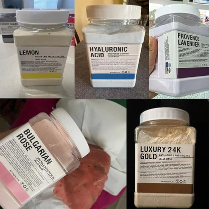 6PCS Professional Jelly Mask Powder Set – Hydrating, Whitening & Anti-Aging Peel-Off Facial Masks 💆‍♀️✨