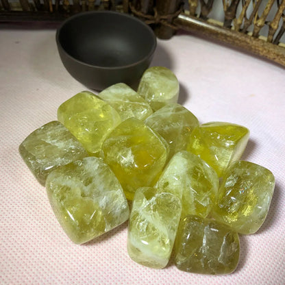 Natural Dream Amethyst & Citrine Crystal Tumble Stones – Reiki Healing Gemstones for Energy & Décor