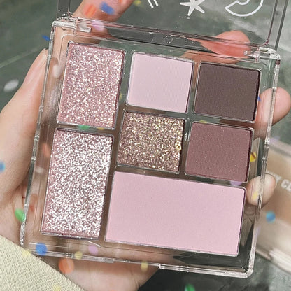 Seven-Color Earth Tone Eyeshadow Palette