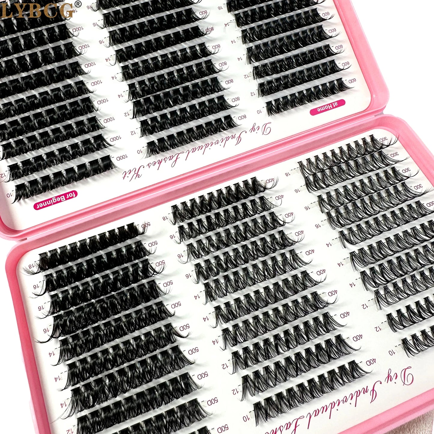 0.07mm Soft Fluffy Lash Clusters – 30D–100D Volume Extensions (570pcs)