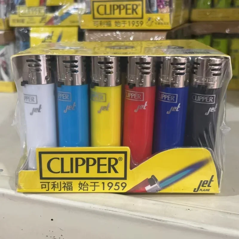 24-Piece Clipper-Style Butane Lighter Set – Refillable with Pattern Designs