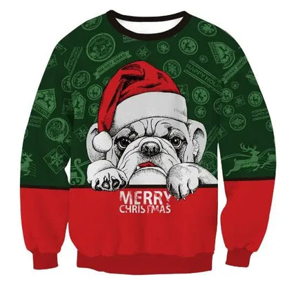 3D Funny Christmas Sweater – Green Holiday Jumper for Party & Festive Wear