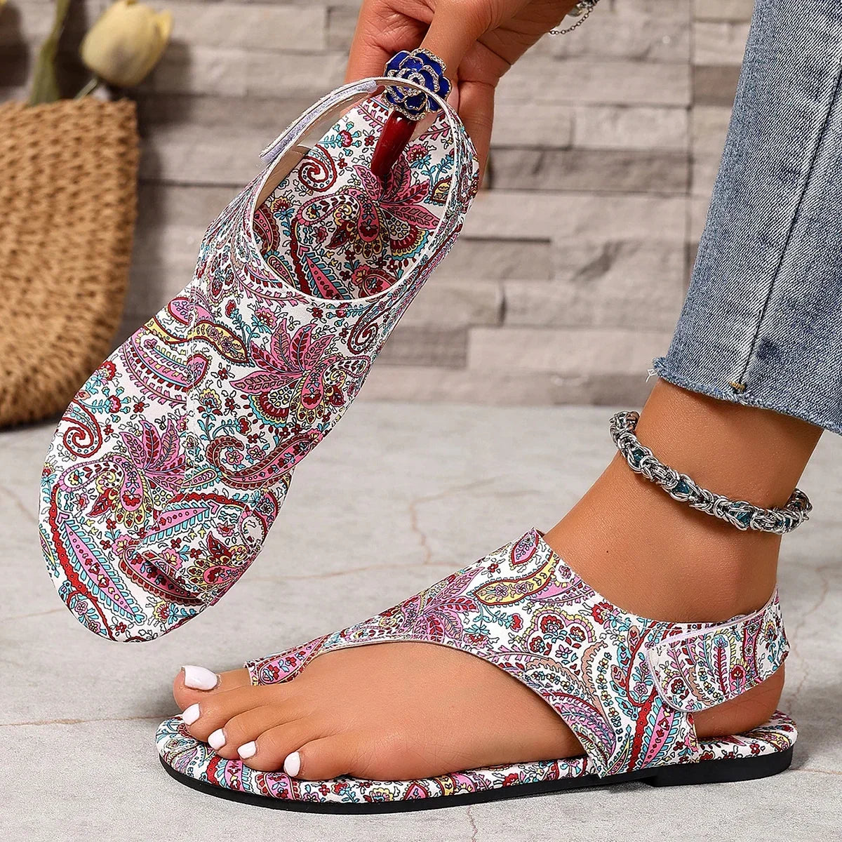 Bohemian Roman Flat Sandals