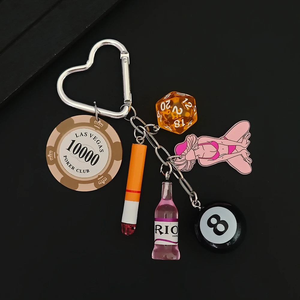Gambling Dice Keychain