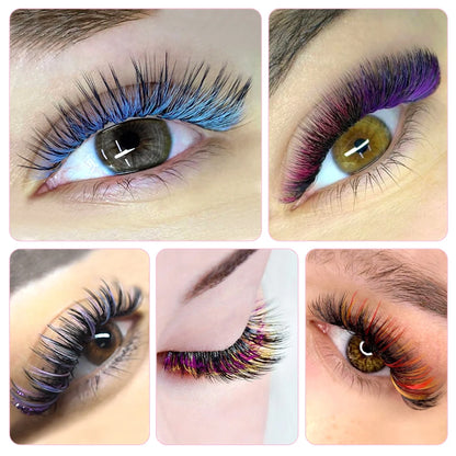 Colored Classic Eyelash Extensions – Soft, Natural & High-Quality Lashes
