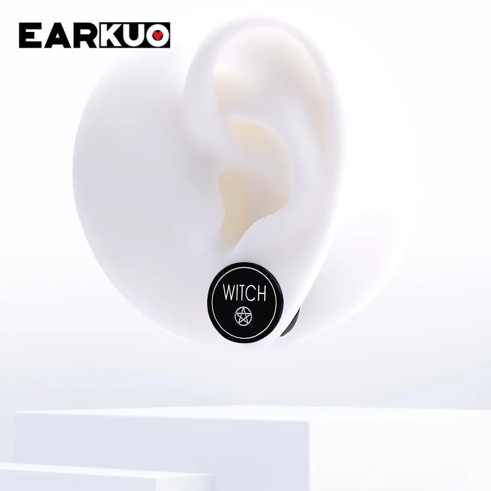 Acrylic Cat OUIJA Ear Plugs – Witch Poker Tunnels & Stretchers (2PCS)