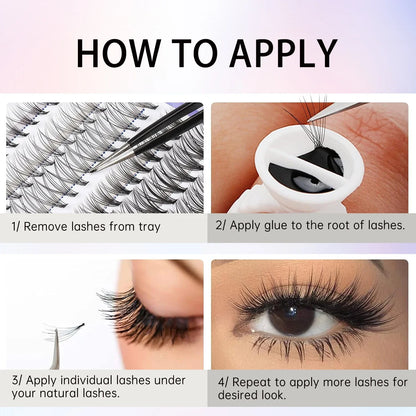240PCS DIY Lash Cluster Extension Kit – Salon Look, At-Home Ease