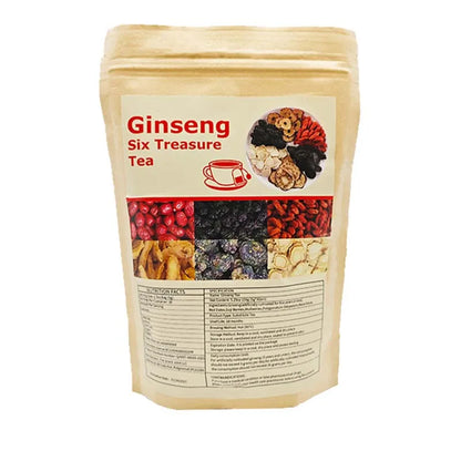 30 Bags of Ginseng Six Treasures Tea – Traditional Chinese Herbal Blend for Vitality & Kidney Health