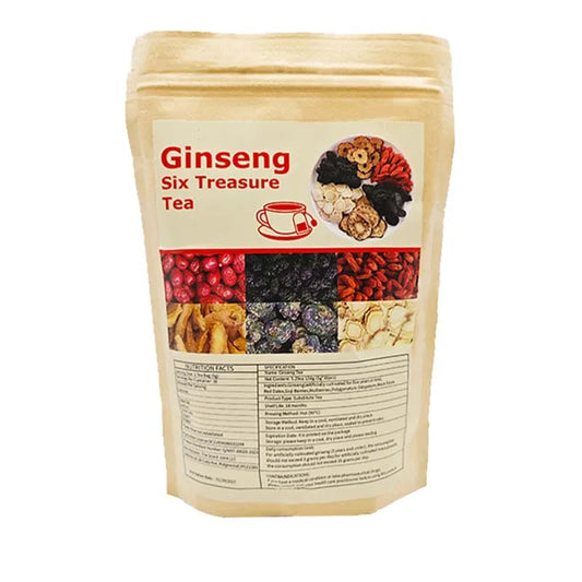 30 Bags of Ginseng Six Treasures Tea – Traditional Chinese Herbal Blend for Vitality & Kidney Health