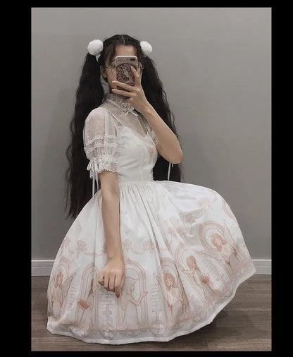 Dark Gothic Devil Print Lolita Dress