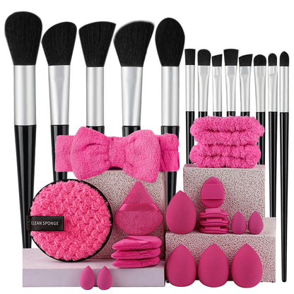 Professional Makeup Brush Set – 13pcs / 33pcs with Sponges & Tools