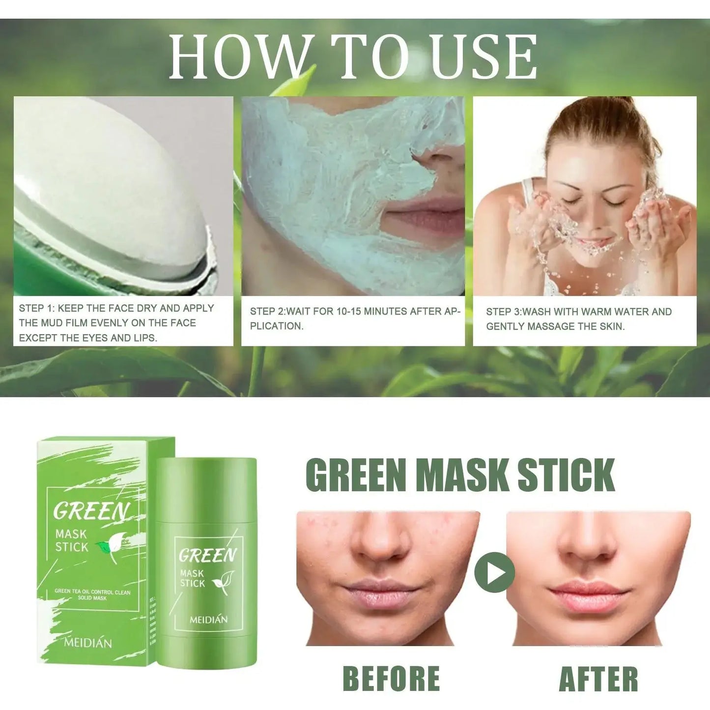 Green Tea Blackhead Remover Mask Stick