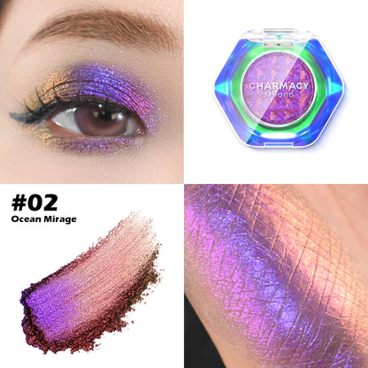 Multichrome Eyeshadow Palette – 8-Color Shimmer Waterproof Long-Lasting Makeup