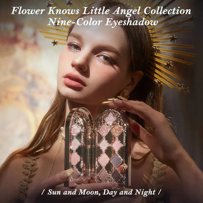 Little Angel 9-Color Eyeshadow Palette – Shimmer & Glitter Finishes